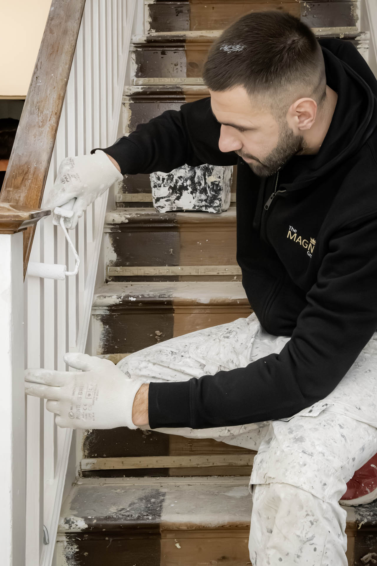 Painting internal stairs